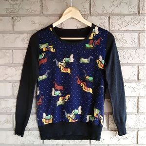 PETITE women's long sleeve silver lurex knitwear